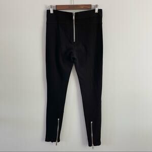 Givenchy Paris | Womens Black Slim Skinny Pant Ankle & Butt Zippers Luxury Small